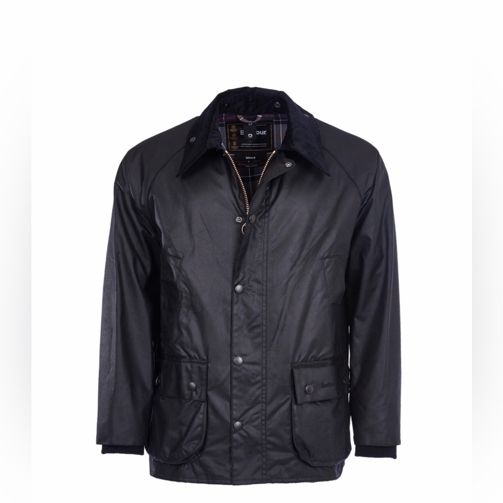 Barbour Classic Bedale Waxed Cotton Jacket in Black Size XL